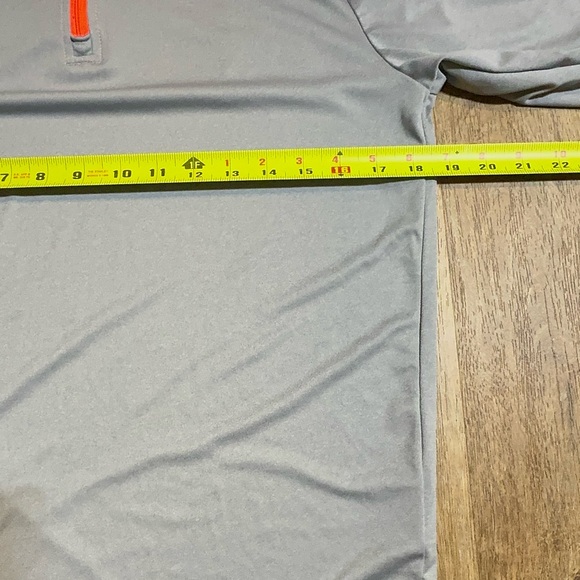 Under Armour Athletic Cold Gear 1/4 Zip Top Youth Large Gray & Orange - Picture 6 of 9